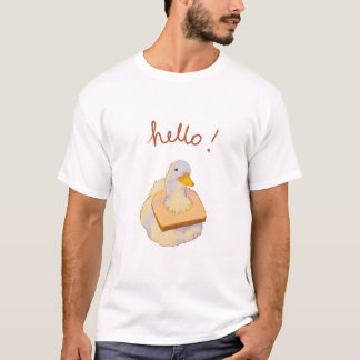 Eend met een brood t-shirt