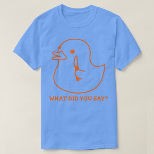 Eend met een mes, wat heb je gezegd? t-shirt (Design voorkant)