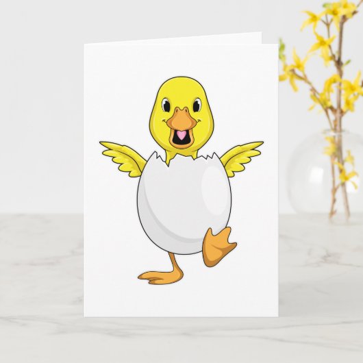 Eend met Ei Kaart (Gele Bloem)