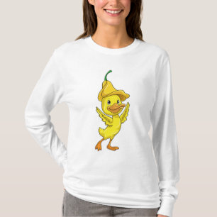 Eend met gele Belhoedje T-shirt