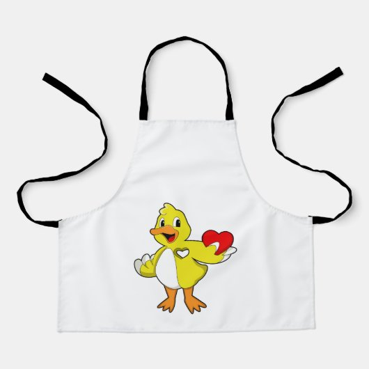 Eend met Hart Schort (Voorkant)