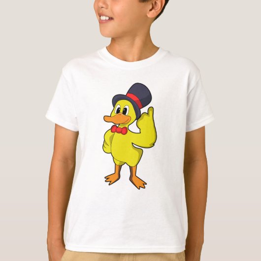Eend met Hoed T-shirt (Voorkant)