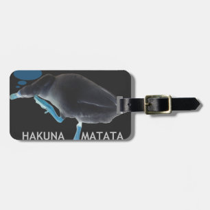 Eend met I Wake Up Like This & Hakuna Matata Tekst Bagagelabel