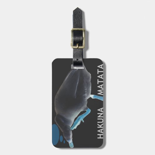 Eend met I Wake Up Like This & Hakuna Matata Tekst Bagagelabel (Voorkant verticaal)