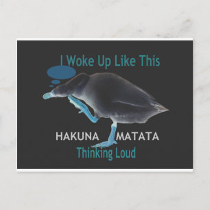 Eend met I Wake Up Like This & Hakuna Matata Tekst Briefkaart