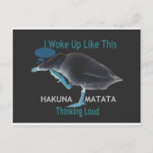 Eend met I Wake Up Like This & Hakuna Matata Tekst Briefkaart (Voorkant)