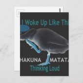 Eend met I Wake Up Like This & Hakuna Matata Tekst Briefkaart (Voorkant / Achterkant)
