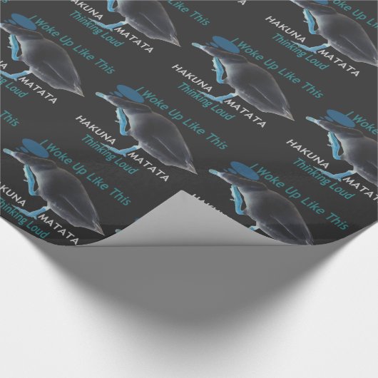 Eend met I Wake Up Like This & Hakuna Matata Tekst Cadeaupapier (Hoek)