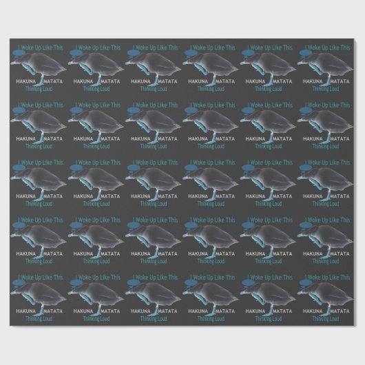 Eend met I Wake Up Like This & Hakuna Matata Tekst Cadeaupapier (Vlak)