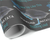 Eend met I Wake Up Like This & Hakuna Matata Tekst Cadeaupapier (Rol Hoek)