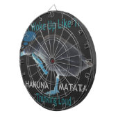 Eend met I Wake Up Like This & Hakuna Matata Tekst Dartbord (Voorkant Rechts)