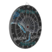 Eend met I Wake Up Like This & Hakuna Matata Tekst Dartbord (Voorkant Links)