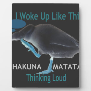 Eend met I Wake Up Like This & Hakuna Matata Tekst Fotoplaat