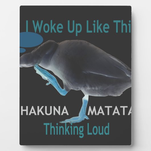 Eend met I Wake Up Like This & Hakuna Matata Tekst Fotoplaat (Voorkant)