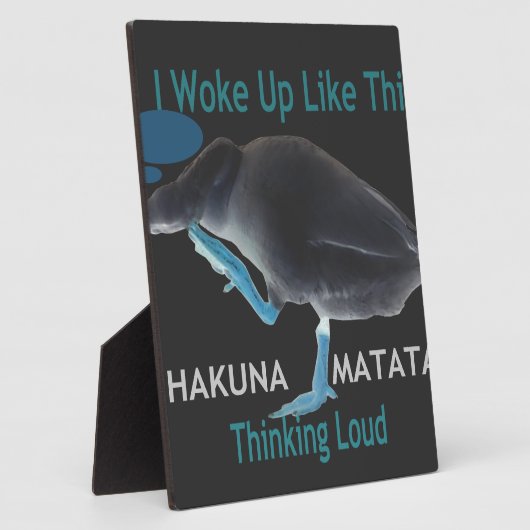 Eend met I Wake Up Like This & Hakuna Matata Tekst Fotoplaat (Zijkant)