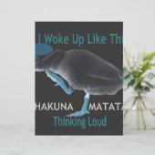 Eend met I Wake Up Like This & Hakuna Matata Tekst Gepersonaliseerd Briefhoofd (Staand voorkant)