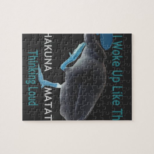 Eend met I Wake Up Like This & Hakuna Matata Tekst Legpuzzel (Horizontaal)