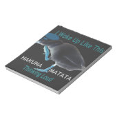 Eend met I Wake Up Like This & Hakuna Matata Tekst Notitieblok (Linkerzijde)