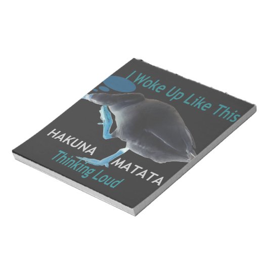 Eend met I Wake Up Like This & Hakuna Matata Tekst Notitieblok (Linkerzijde)