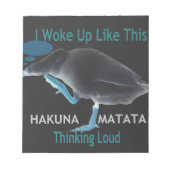 Eend met I Wake Up Like This & Hakuna Matata Tekst Notitieblok (Voorkant)