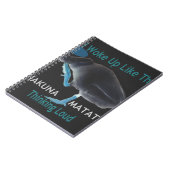 Eend met I Wake Up Like This & Hakuna Matata Tekst Notitieboek (Linkerzijde)