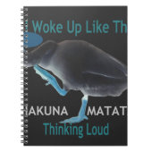 Eend met I Wake Up Like This & Hakuna Matata Tekst Notitieboek (Voorkant)