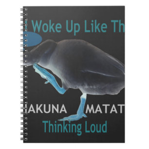 Eend met I Wake Up Like This & Hakuna Matata Tekst Notitieboek