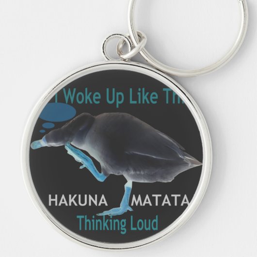Eend met I Wake Up Like This & Hakuna Matata Tekst Sleutelhanger (Voorkant)