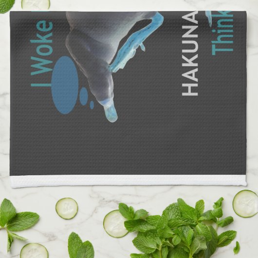 Eend met I Wake Up Like This & Hakuna Matata Tekst Theedoek (Gevouwen)