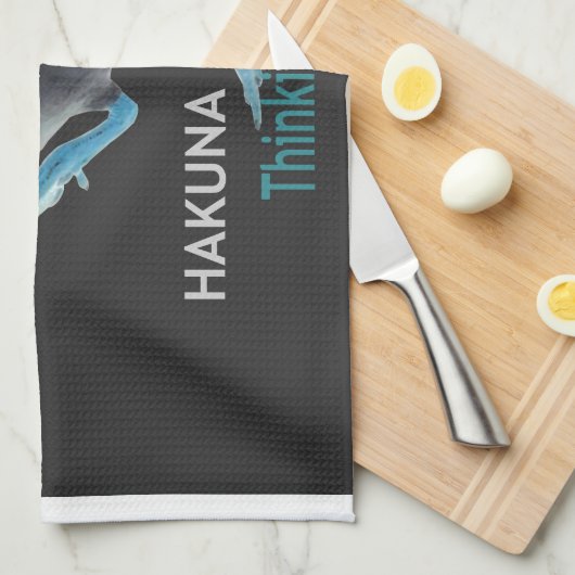 Eend met I Wake Up Like This & Hakuna Matata Tekst Theedoek (Quarter Fold)
