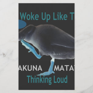 Eend met I Woke Up Like This & Hakuna Matata-tekst Briefpapier