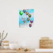Eend met Koreaanse letters Poster (Keuken)