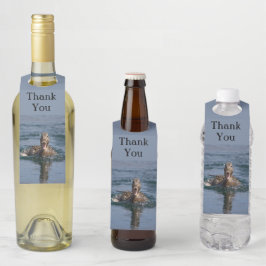 Eend met open bek   flessenhanger