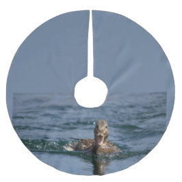 Eend met open bek             kerstboom rok