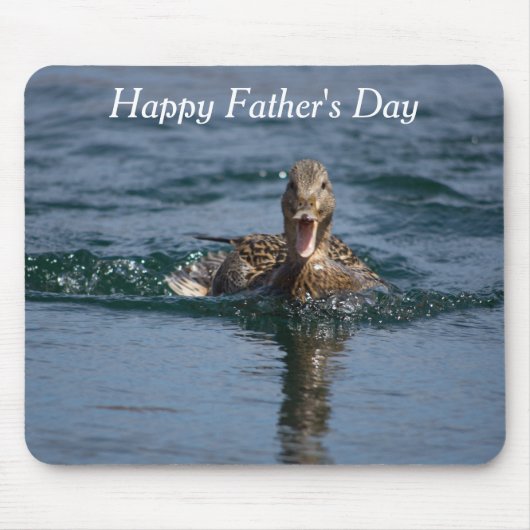 Eend met open bek muismat (Voorkant)