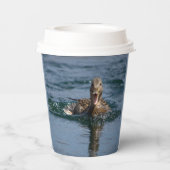 Eend met open bek                 papieren bekers (Achterkant)