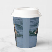 Eend met open bek                 papieren bekers (Rechts)