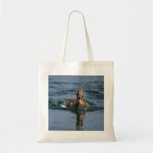 Eend met open snavel tote bag
