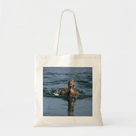 Eend met open snavel              tote bag (Voorkant)