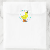 Eend met oranje laarzen stickers voor regendagen (Tas)