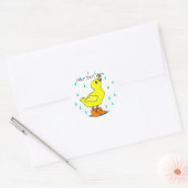 Eend met oranje laarzen stickers voor regendagen (Envelop)