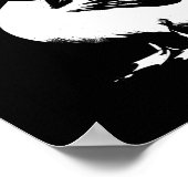 Eend met shuttle - Grappige grafische badmintonlie Poster (Hoek)