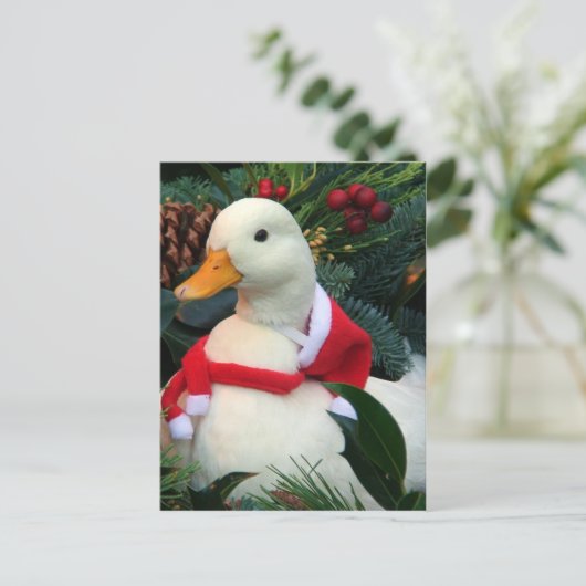 eend met vakantie feestdagenkaart (Staand voorkant)