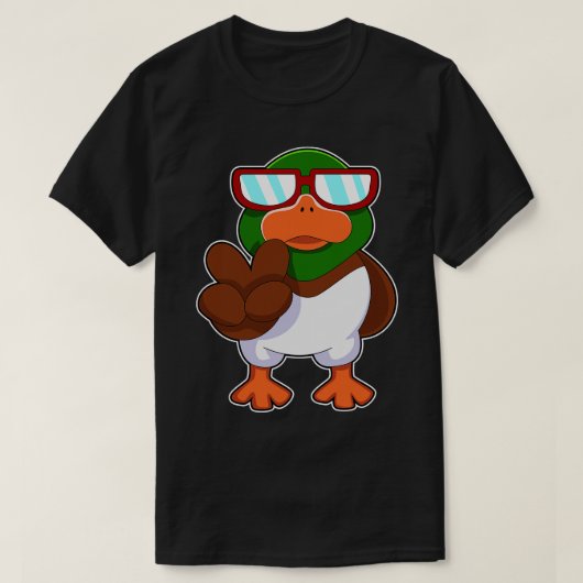 Eend met Zonnebril 1 T-shirt (Design voorkant)