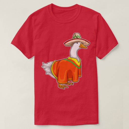Eend Mexicaans pet Poncho T-shirt (Design voorkant)