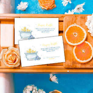 Eend Moeder Badkuip Luier Raffle Baby Shower  Informatiekaartje
