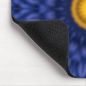 Eend op blauw met geel muismat (Hoek)