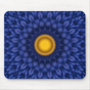 Eend op blauw met geel muismat