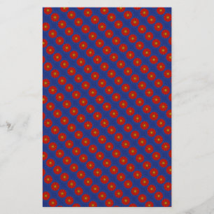 Eend op blauw met rode caleidoscoop briefpapier