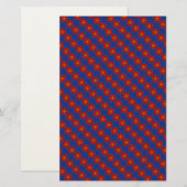 Eend op blauw met rode caleidoscoop briefpapier (Voorkant / Achterkant)